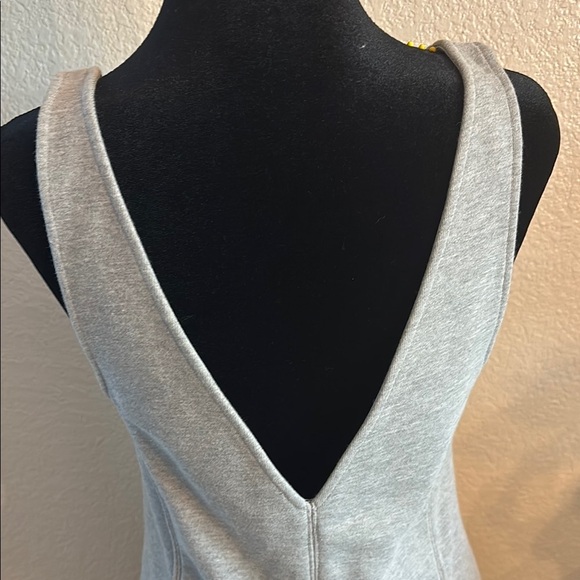 Addison Jersey Drop Waist Grey Low Back Mini Dress - Picture 5 of 9